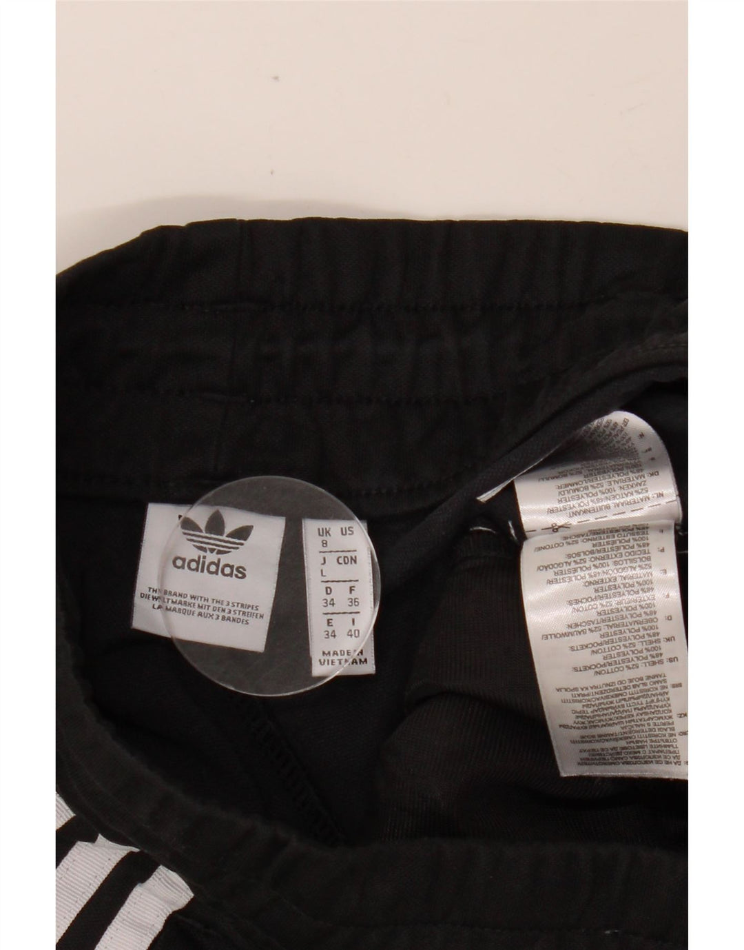 Женские спортивные брюки ADIDAS UK 8, маленькие, черные, хлопковые