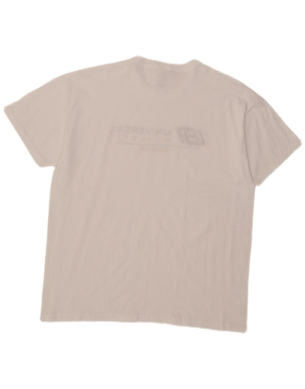 Russell Athletic Mens Graphic T-Shirt Top Large White Cotton