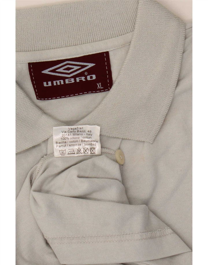 Мужская рубашка-поло с рисунком Umbro XL, серая, хлопок