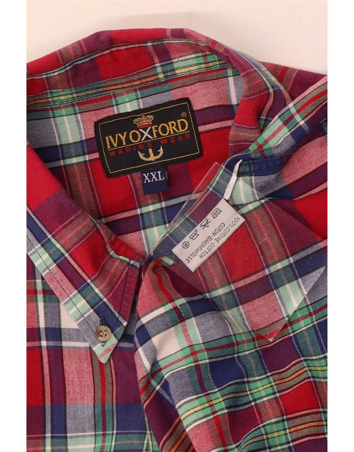 Мужская рубашка Ivy Oxford 2XL, хлопок в разноцветную клетку