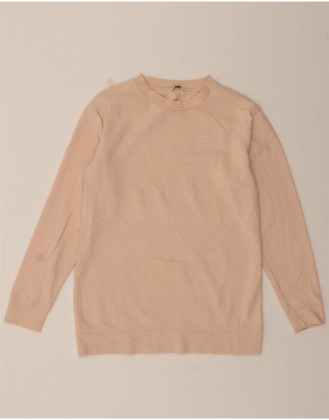 JACK WILLS Womens Longline Oversized Sweatshirt Jumper UK 8 Small Pink Vintage Jack Wills and Second-Hand Jack Wills from Messina Hembry 