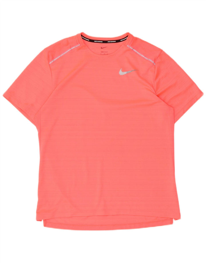 Мужская футболка Nike Dri Fit из полиэстера среднего розового цвета