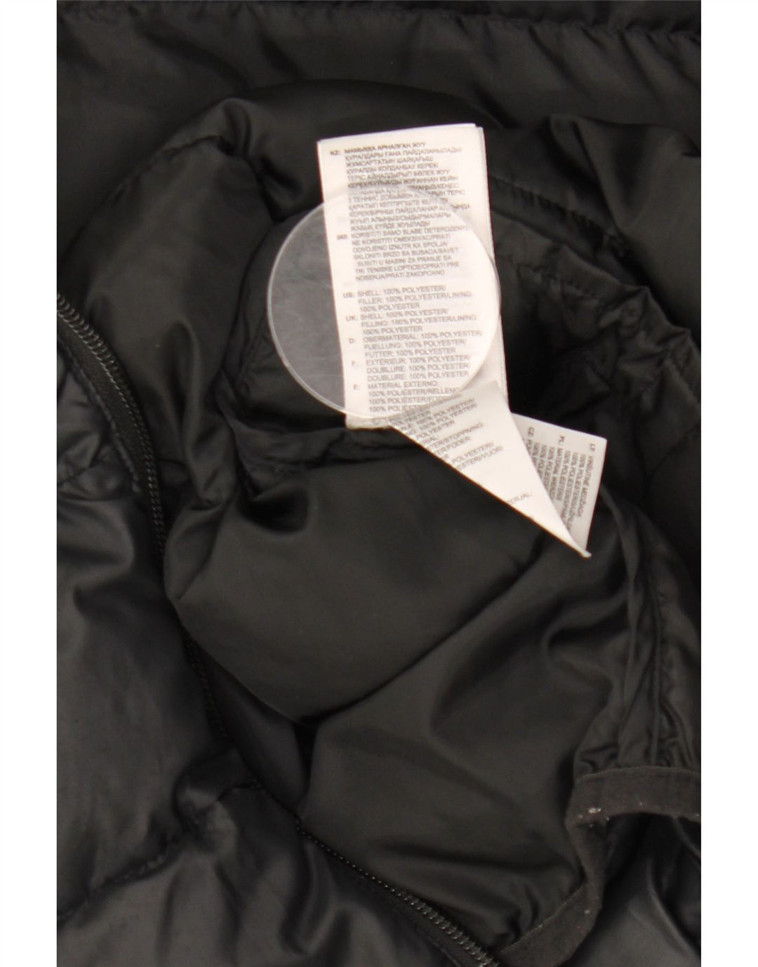 ADIDAS Утепленная куртка с капюшоном для мальчиков 9-10 лет, черный полиэстер