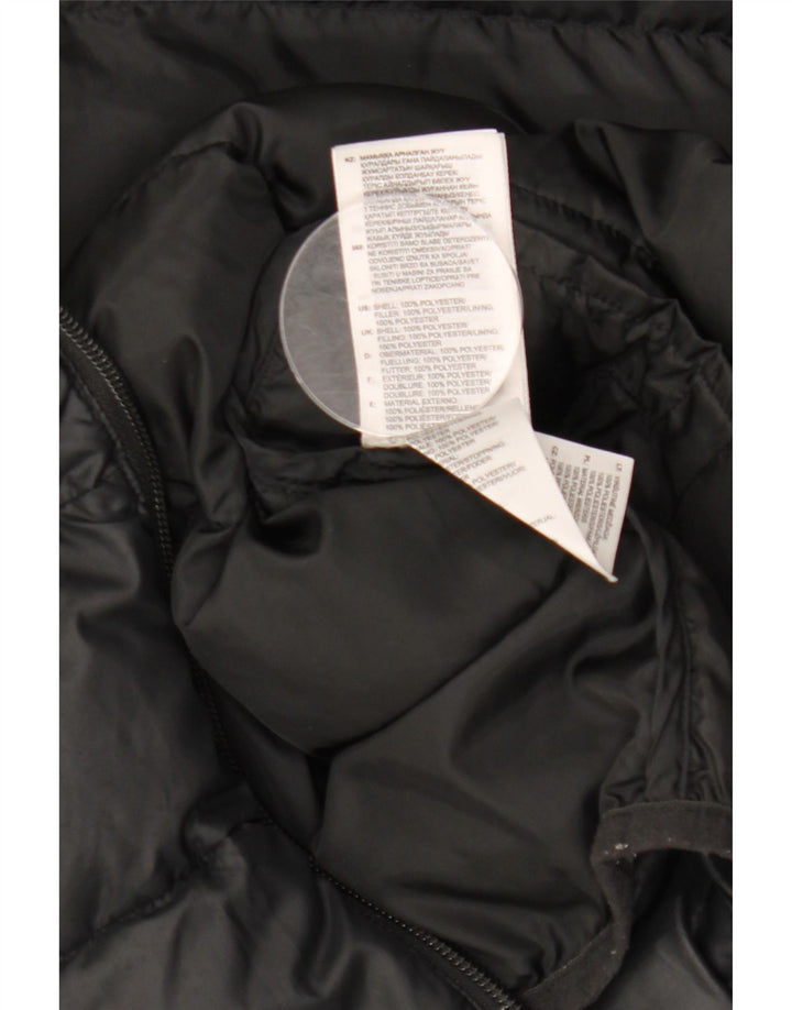 ADIDAS Утепленная куртка с капюшоном для мальчиков 9-10 лет, черный полиэстер