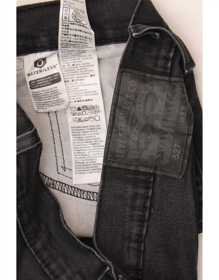 Мужские джинсы Levi's 527 Bootcut W33 L34, черный хлопок