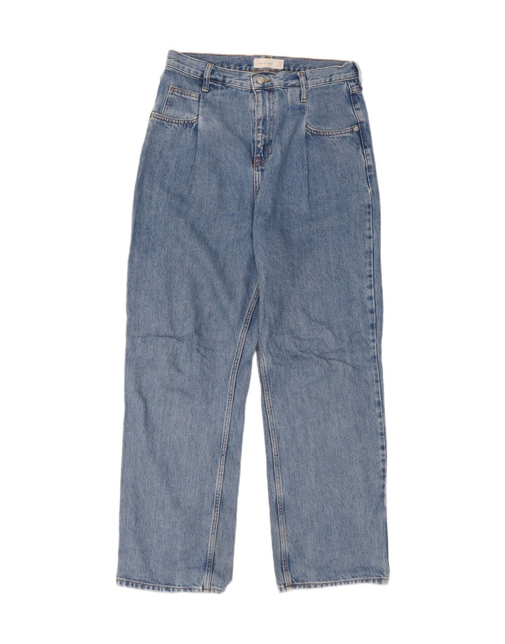 Topshop Женские прямые джинсы W30 L32 синие из полиэстера