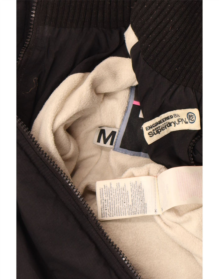 Женская ветровка с капюшоном Superdry с графическим рисунком UK 14, средний черный