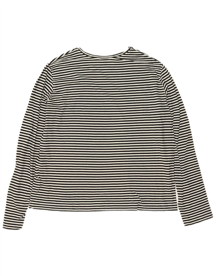 Женский топ Massimo Dutti с длинным рукавом UK 16, большая белая полоска