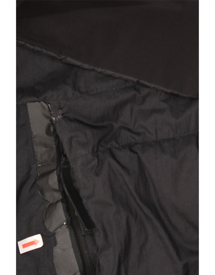 Adidas Мужское стеганое пальто с капюшоном UK 38 Medium Black Nylon