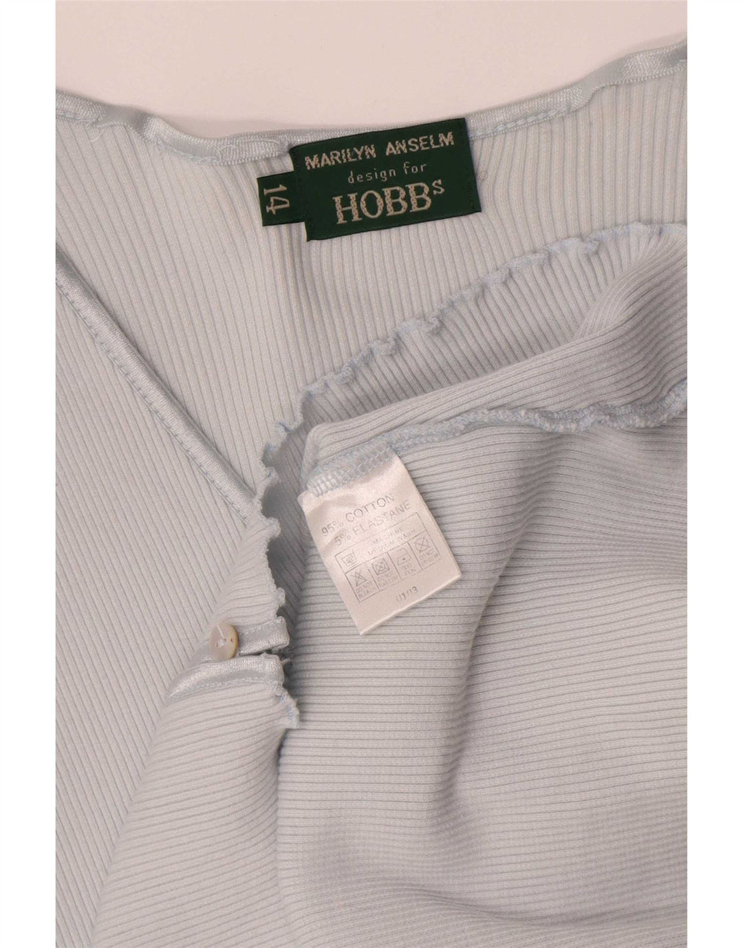Женский укороченный кардиган Hobbs UK 14, хлопковый средний синий цвет