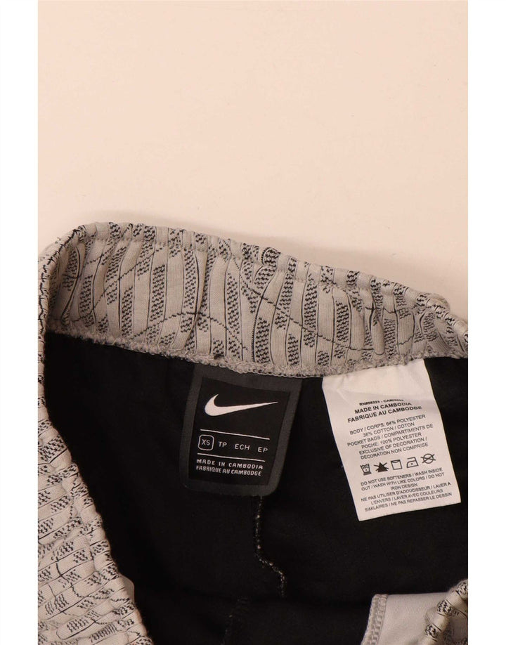 Женские спортивные шорты Nike UK 6 XS, серые, полиэстер с геометрическим рисунком