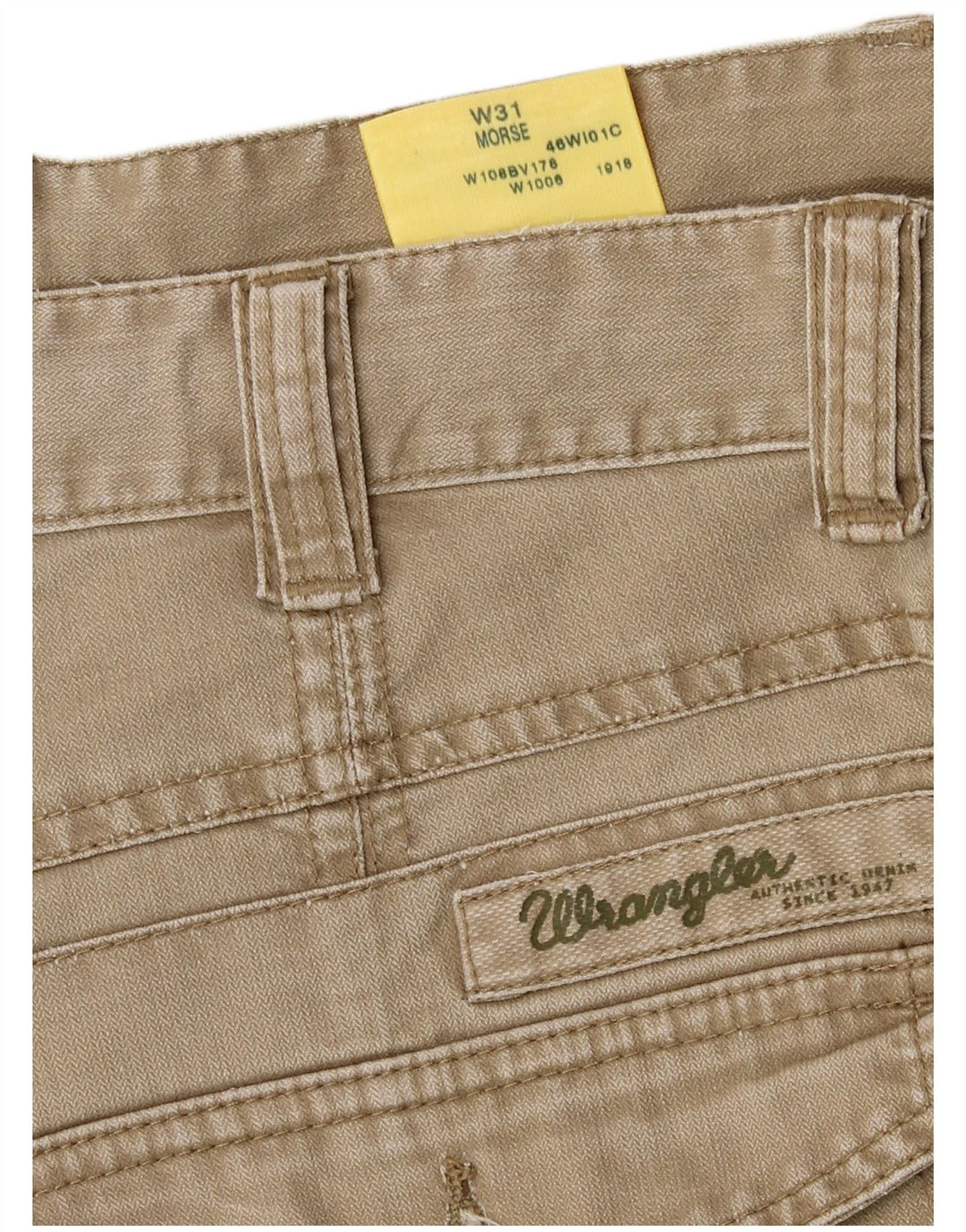 Мужские шорты чинос Wrangler Morse W31, хлопковые, среднего бежевого цвета