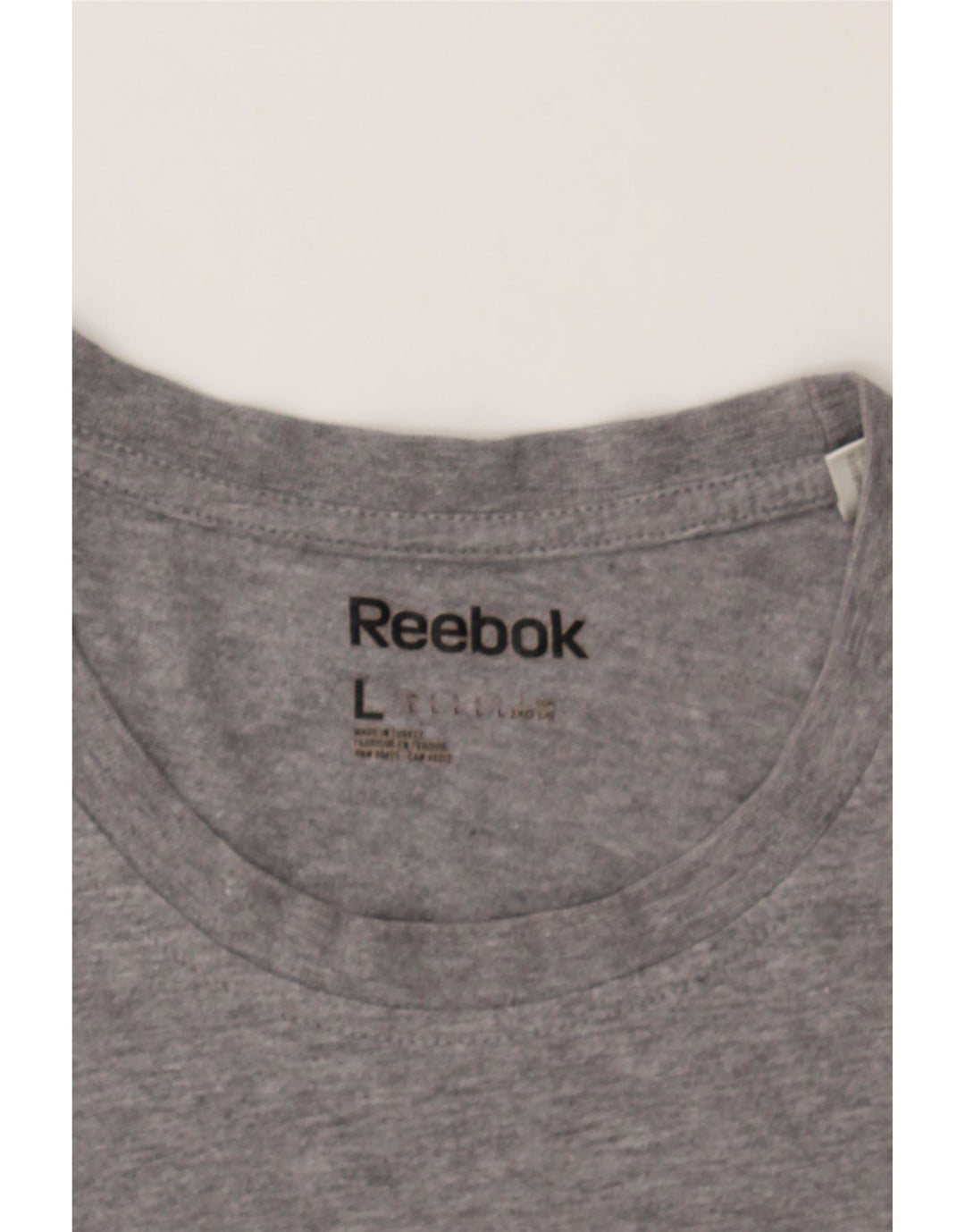 REEBOK Mens Graphic T-Shirt Top Large Grey Cotton Vintage Reebok and Second-Hand Reebok from Messina Hembry 