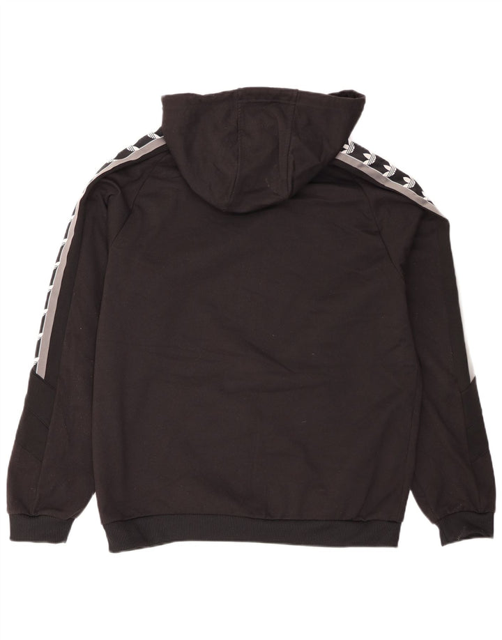 Мужской джемпер с капюшоном Adidas с рисунком, средний черный, полиэстер с цветными блоками