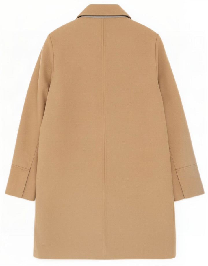Женское пальто Topshop UK 8, маленькое бежевое из полиэстера