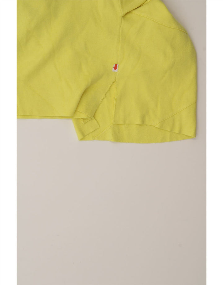 ZARA Womens Crop Top Long Sleeve UK 14 Medium Yellow Vintage Zara and Second-Hand Zara from Messina Hembry 