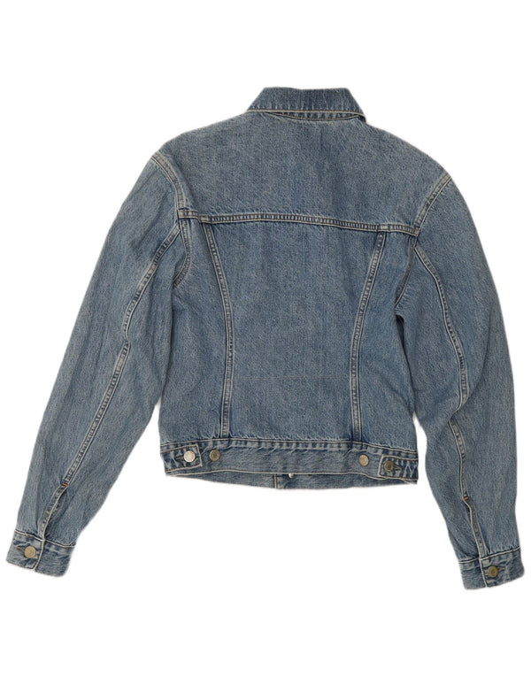 Женская джинсовая куртка Helmut Lang UK 8, маленькая, синяя, хлопок