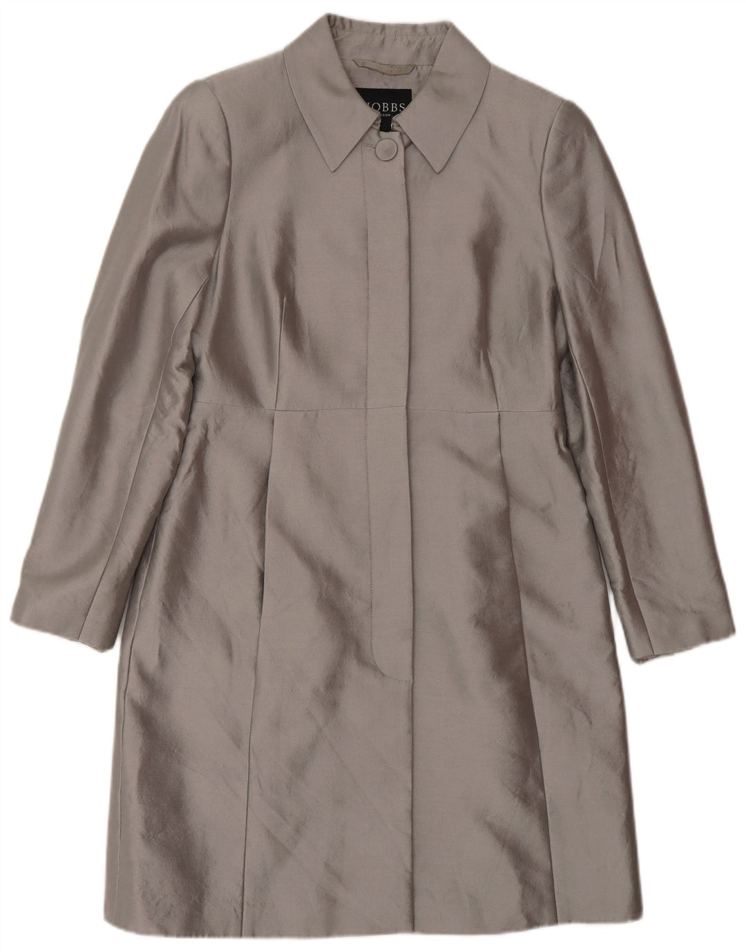 Женское пальто Hobbs UK 10, маленькое серое шерстяное