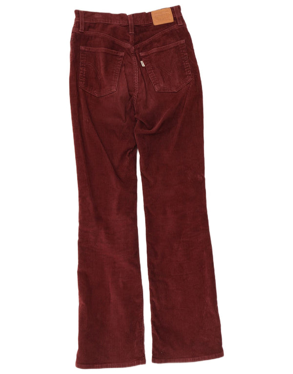 Женские вельветовые брюки Levi's Ribcage Bootcut W26 L33, бордовый хлопок