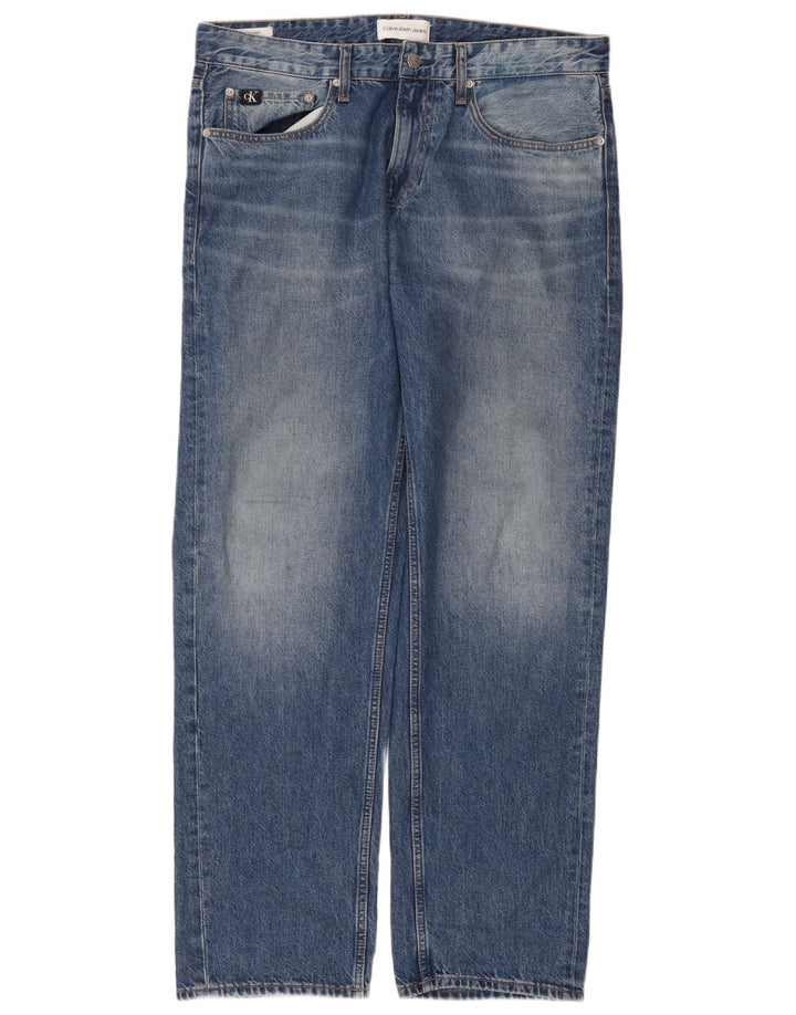 Мужские прямые джинсы Calvin Klein W33 L31, синий хлопок