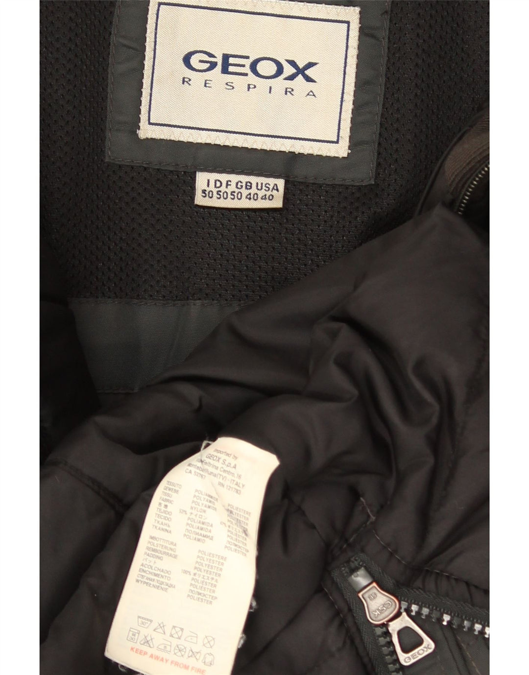 Мужская куртка Geox Respira Utility UK 40, большая, серая, полиамид