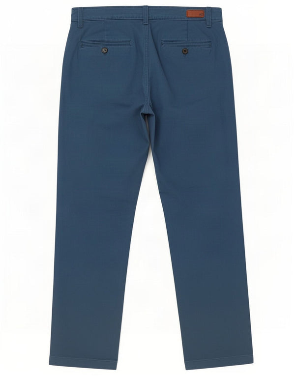 Мужские прямые брюки-чиносы Marks & Spencer W32 L31 синие, хлопок