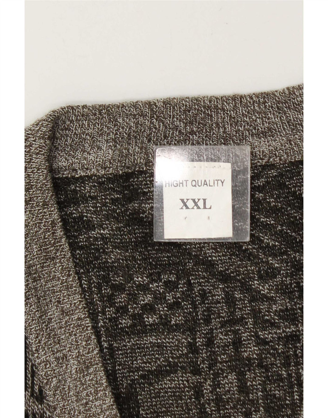Винтажная мужская майка-майка 2XL, серая, шерстяная с геометрическим рисунком