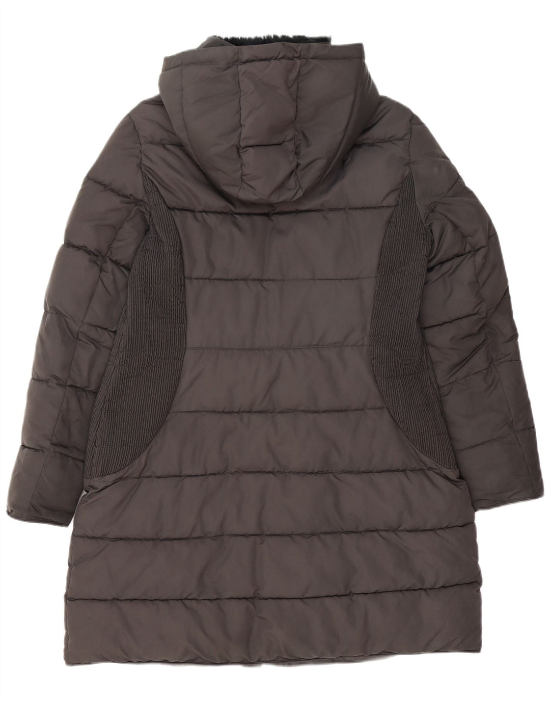HOBBS Womens Hooded Padded Coat UK 16 Large Grey