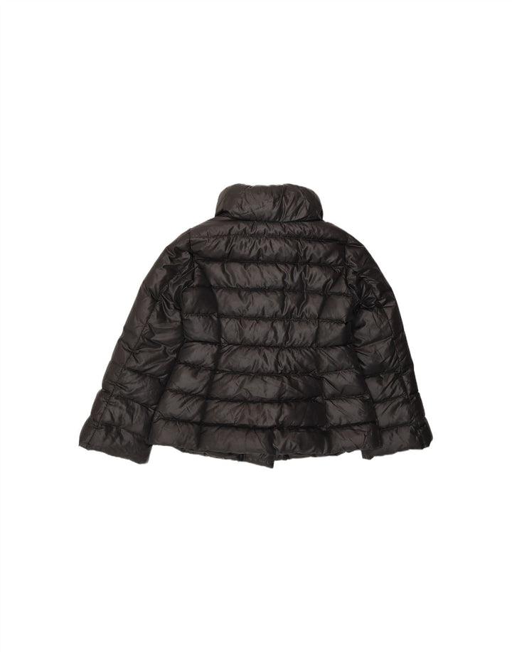 BENETTON Womens Double Breasted Padded Jacket IT 48 Large Black Polyester