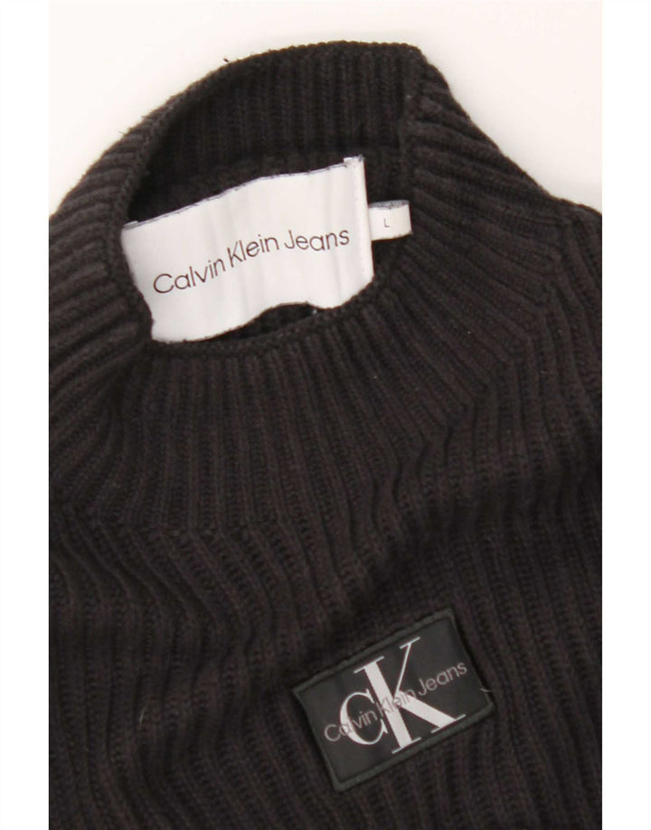Мужской джемпер с высоким воротником Calvin Klein Jeans, большой черный