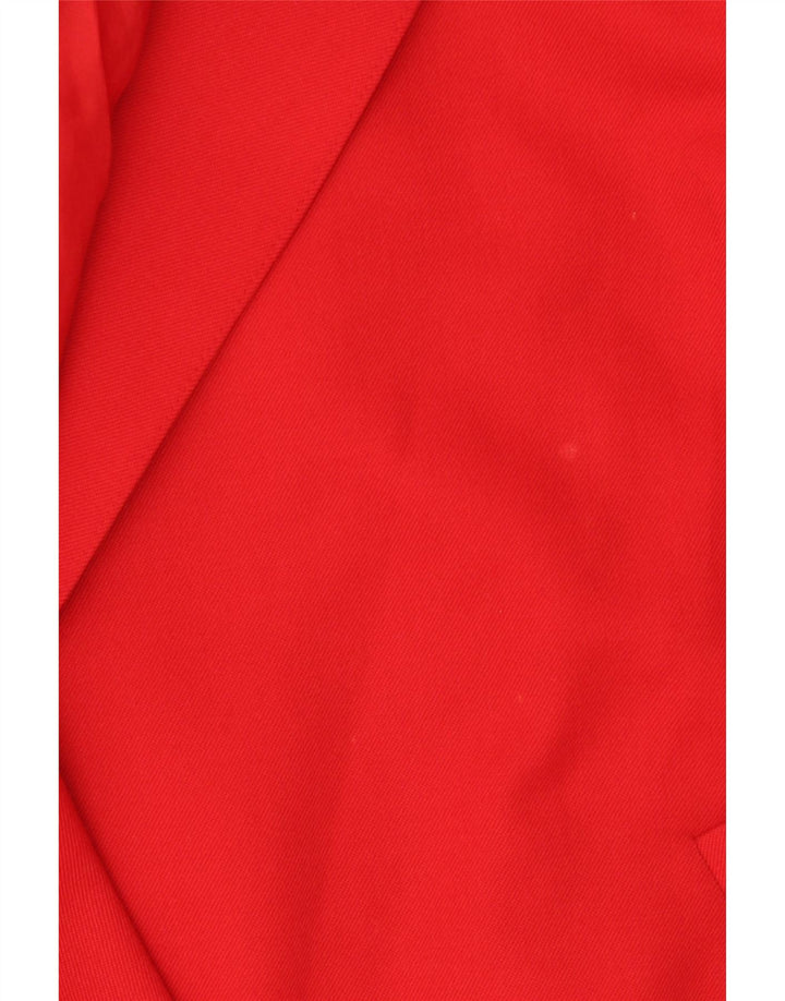 Винтажный женский укороченный двубортный пиджак IT 44, средний красный