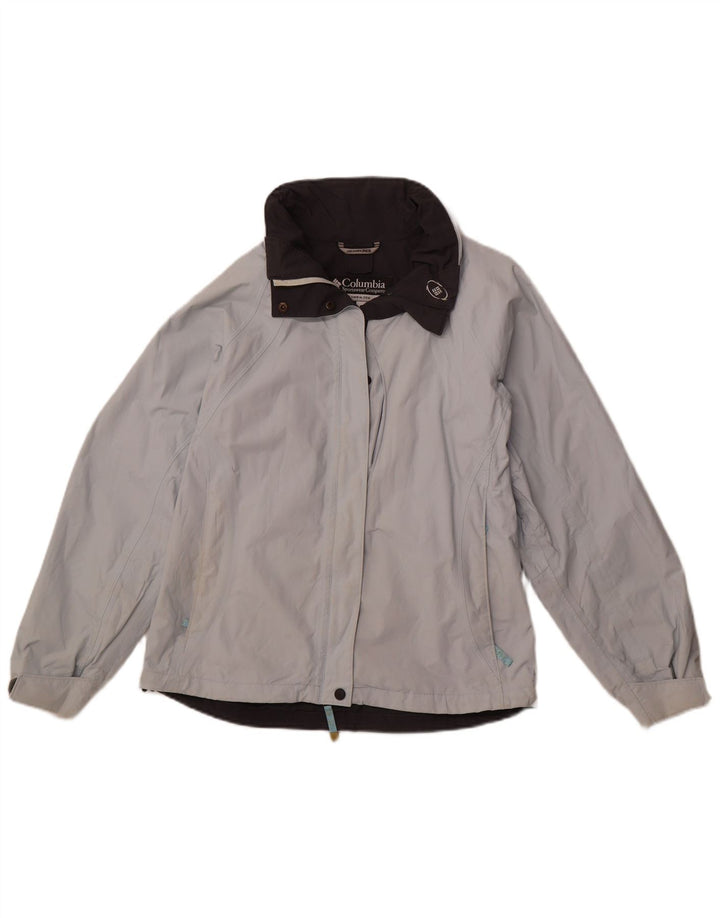 Женская ветровка с капюшоном COLUMBIA, Великобритания 14, средний синий нейлон, спортивная