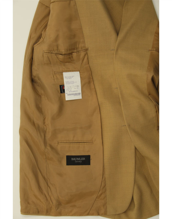 BAUMLER Mens 3 Button Blazer Jacket IT 52 XL Beige Virgin Wool Vintage Baumler and Second-Hand Baumler from Messina Hembry 