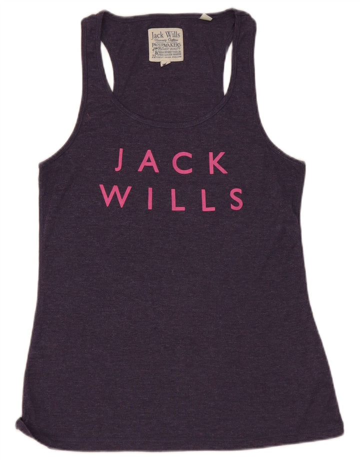 Женский жилет с рисунком Jack Wills UK 14, средний темно-синий, хлопок