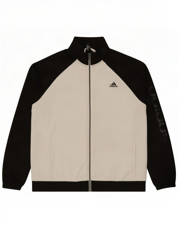 Мужская спортивная куртка Adidas UK 48/50 XL, черный полиэстер с цветными блоками