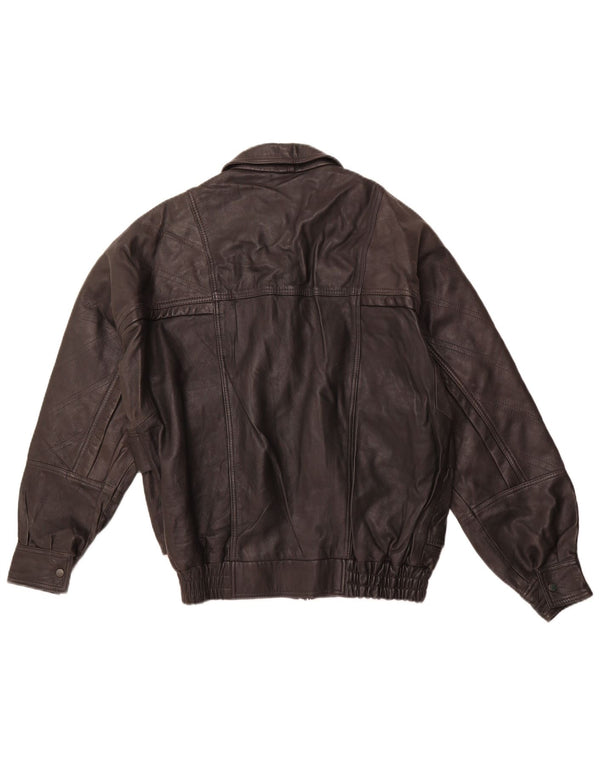 Мужская кожаная куртка VINTAGE EU 46 маленькая черная кожа