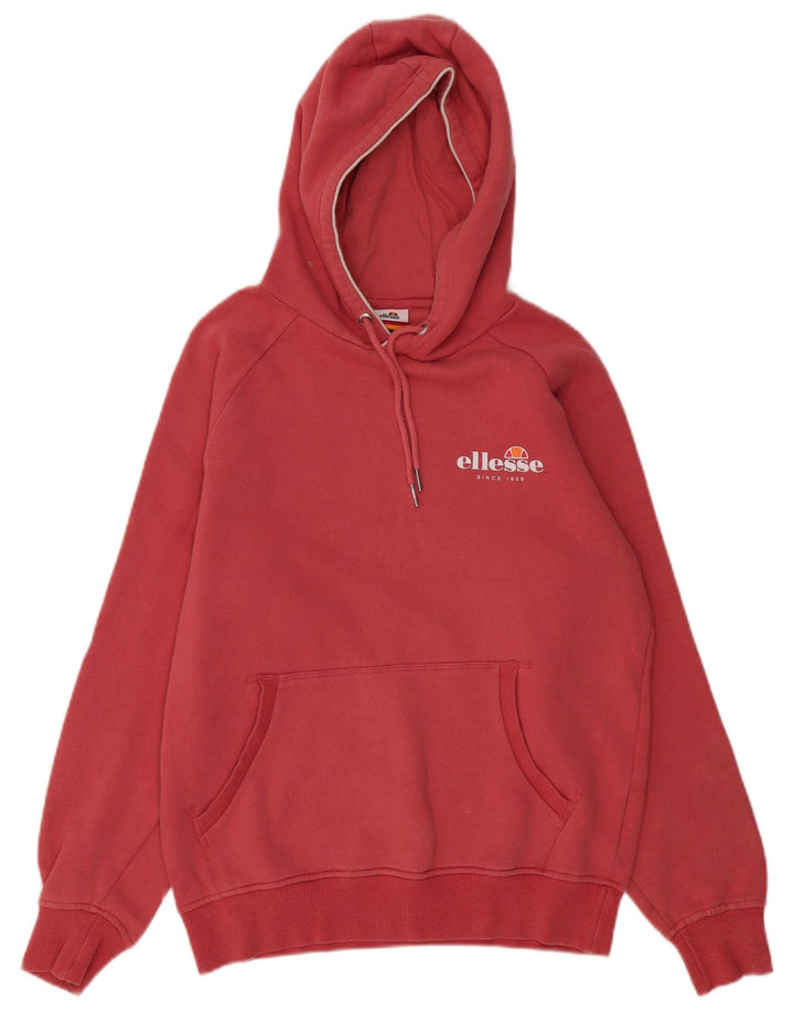 Ellesse Мужской джемпер с капюшоном с рисунком, средний красный, хлопок
