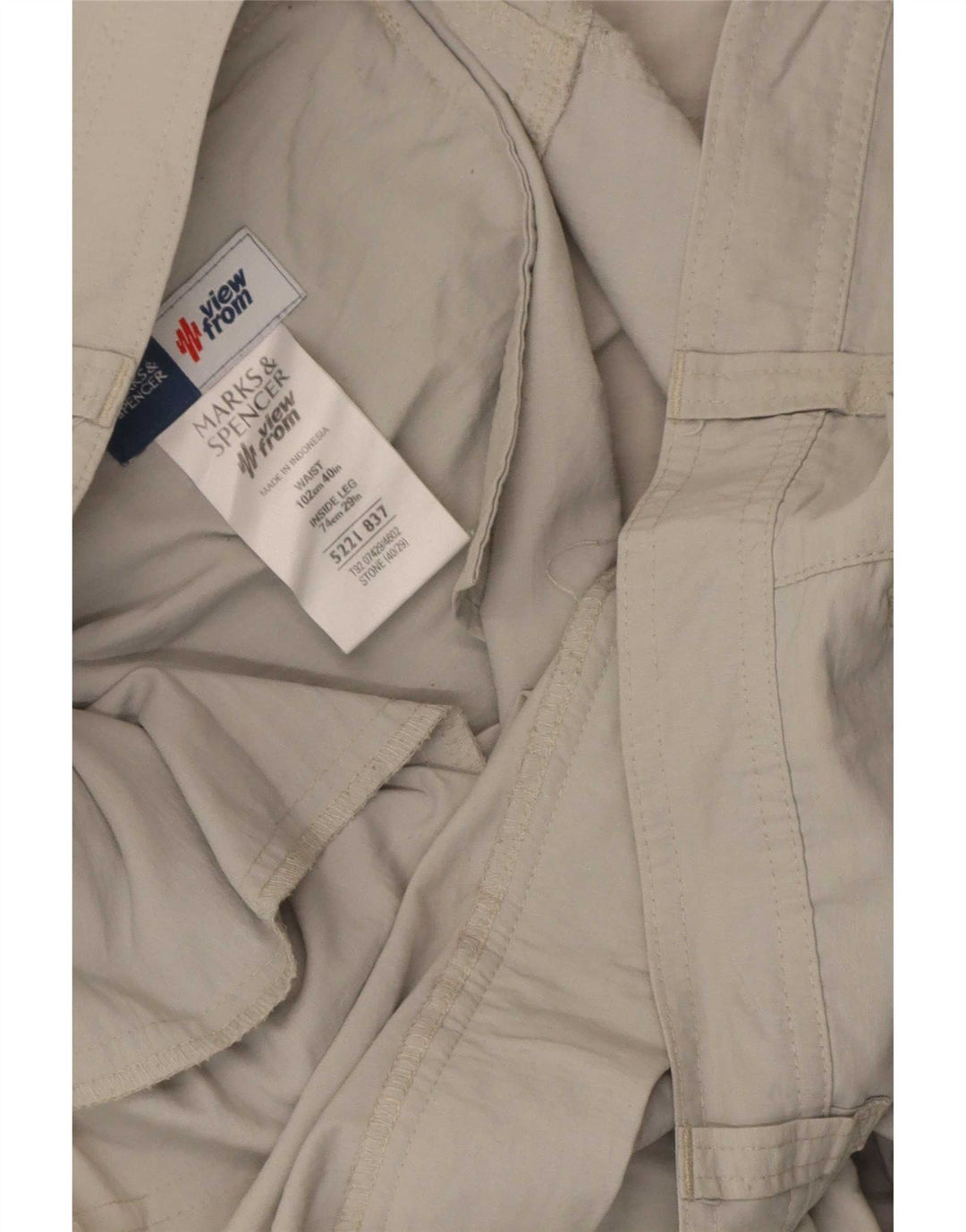 Женские прямые брюки карго Marks & Spencer W40 L29 серые из полиамида