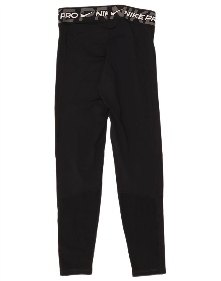 Женские леггинсы с рисунком Nike Dri Fit UK 10, маленькие черные, полиэстер