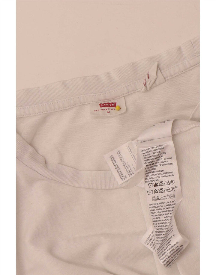Женская футболка Levi's Top UK 14, средний белый хлопок
