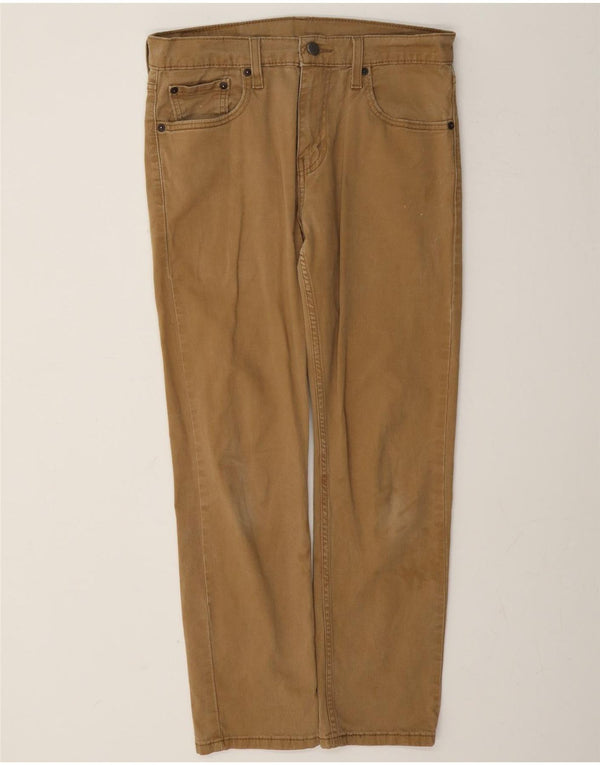 Levi's 502 Тонкие зауженные повседневные брюки W30 L27 Бежевые хлопковые