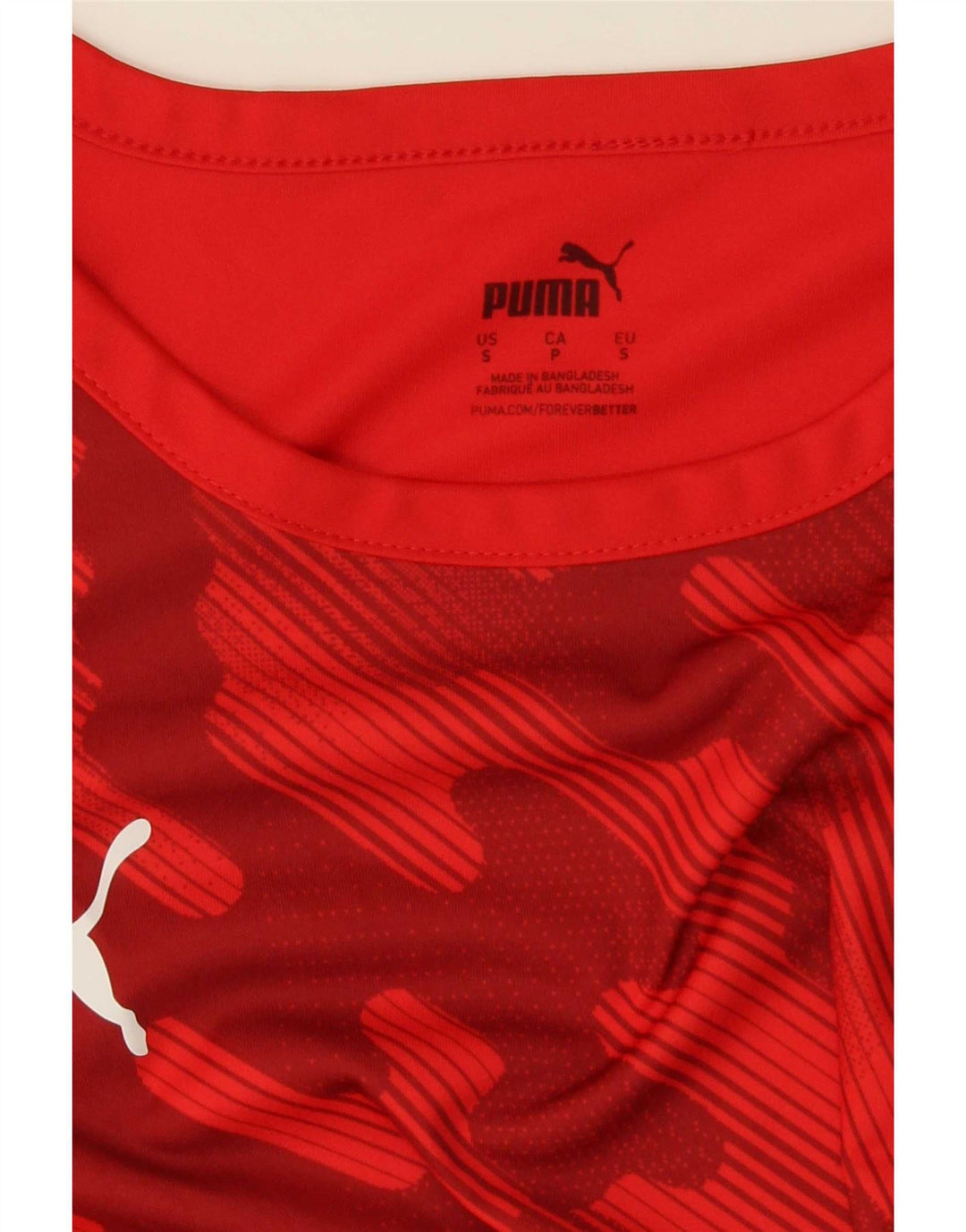 Мужская футболка Puma, маленькая красная с геометрическим рисунком
