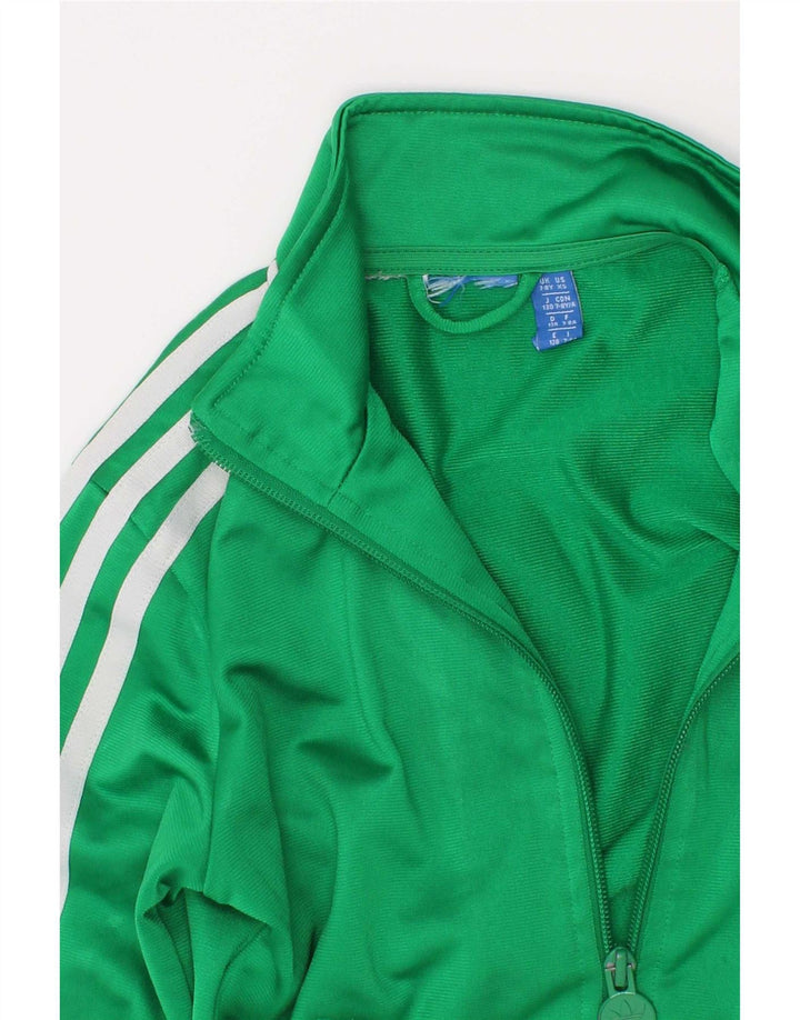 Adidas Спортивный костюм с графическим рисунком для мальчиков 7-8 лет Зеленый полиэстер