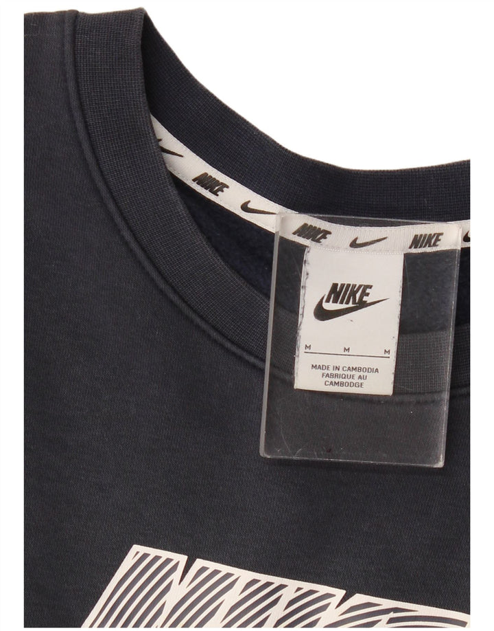 Мужской свитшот с рисунком Nike, средний темно-синий, цветной блок