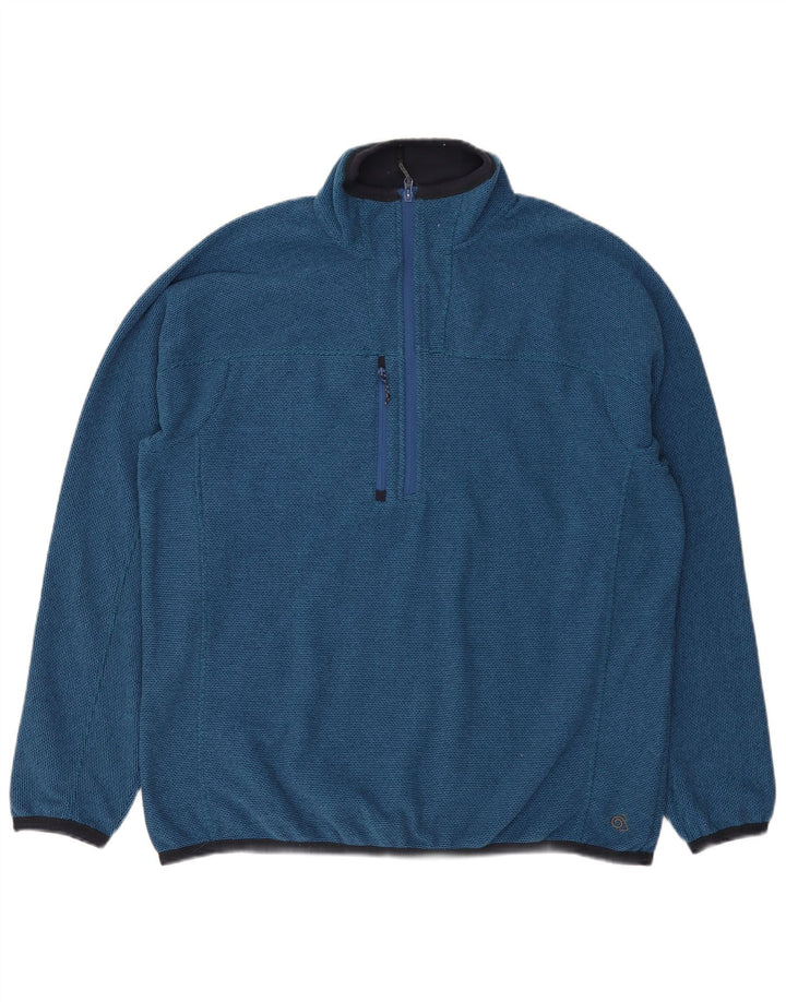CRAGHOPPERS Мужской флисовый джемпер с воротником на молнии XL, синий полиэстер