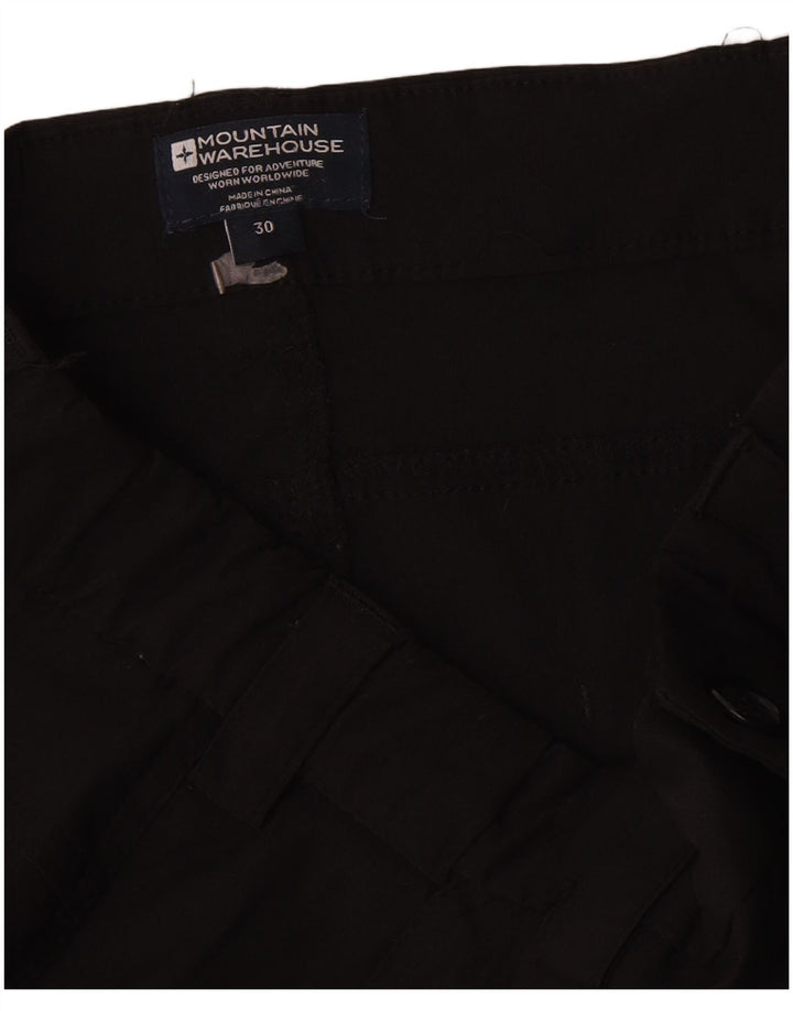 Мужские прямые брюки-карго Mountain Warehouse W30 L33, черный нейлон
