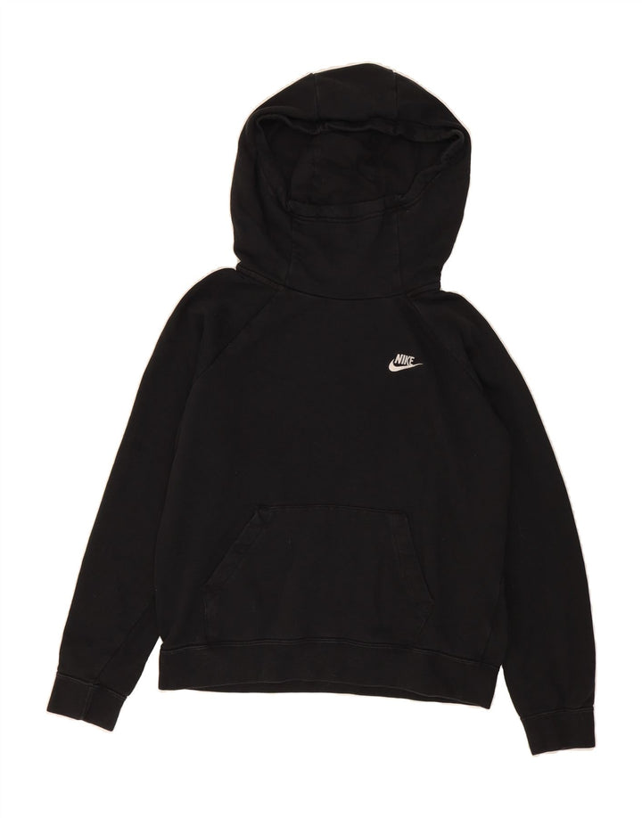 NIKE Womens Oversized Hoodie Jumper UK 14 Medium Black Cotton Vintage Nike and Second-Hand Nike from Messina Hembry 
