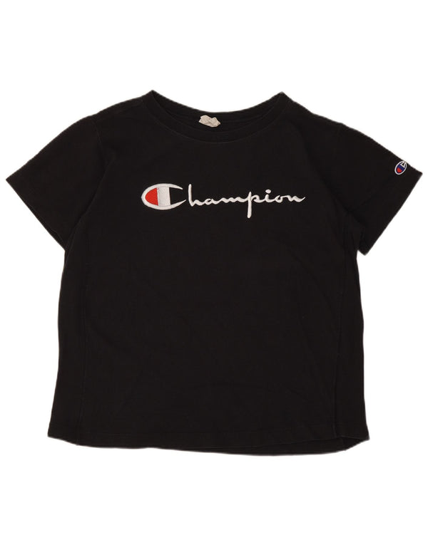 Женская футболка с рисунком Champion UK 10, маленькая черная