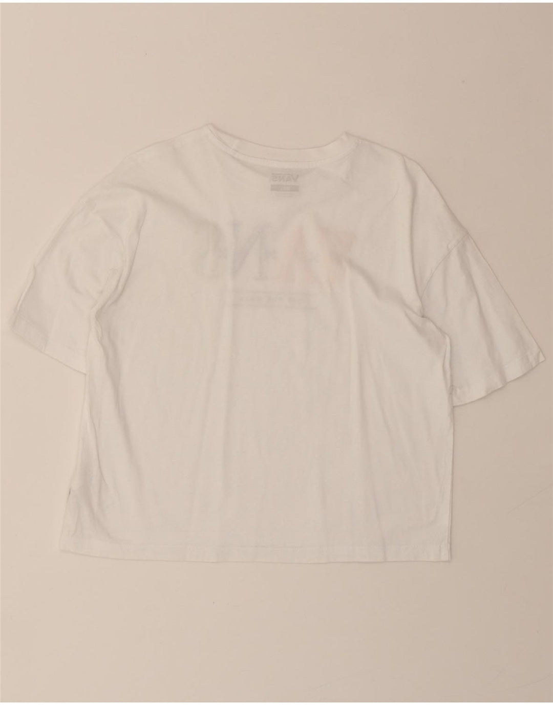 VANS Womens Oversized Graphic T-Shirt Top UK 10 Small White Cotton Vintage Vans and Second-Hand Vans from Messina Hembry 