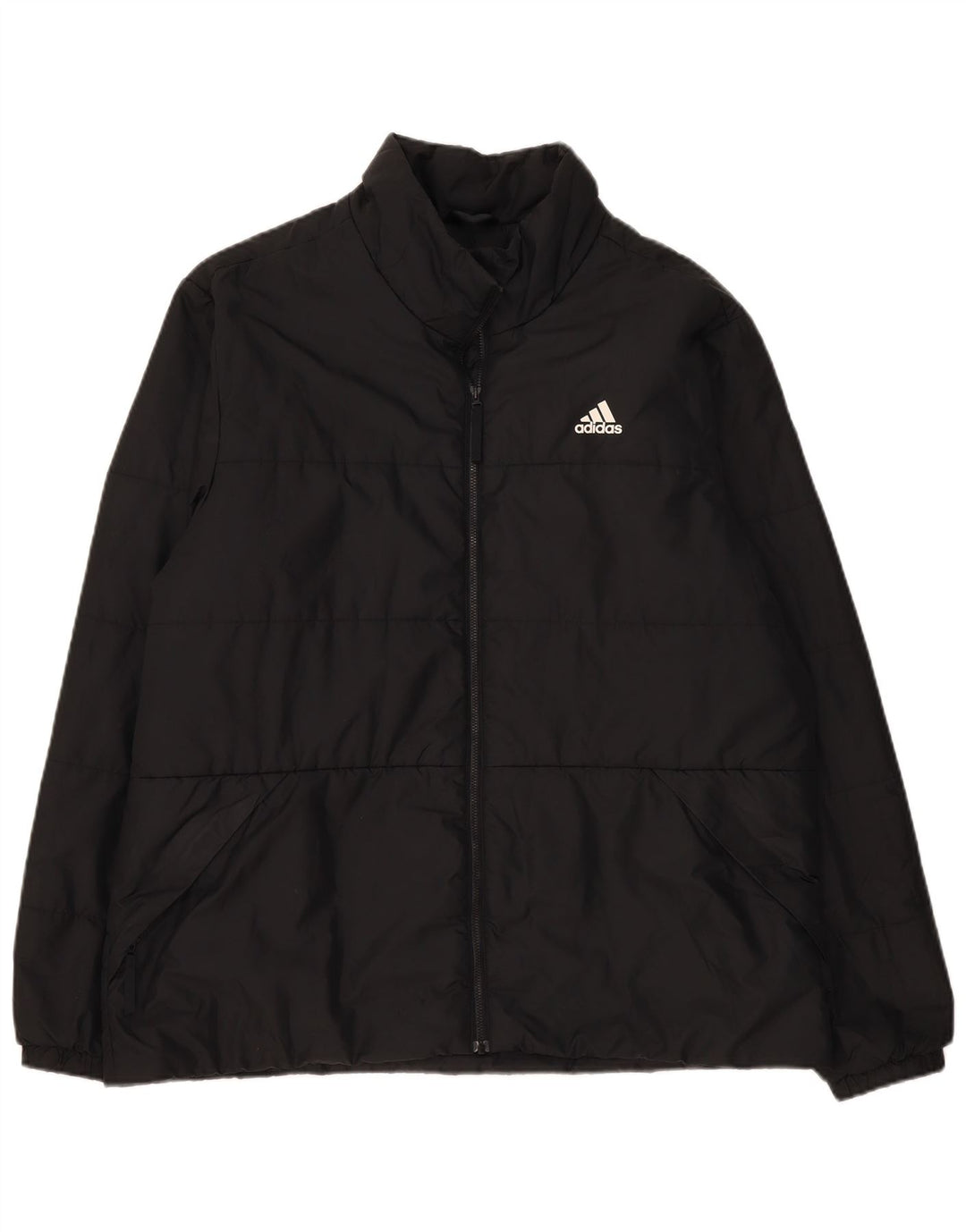 Мужская стеганая куртка Adidas UK 42 XL, черный полиэстер